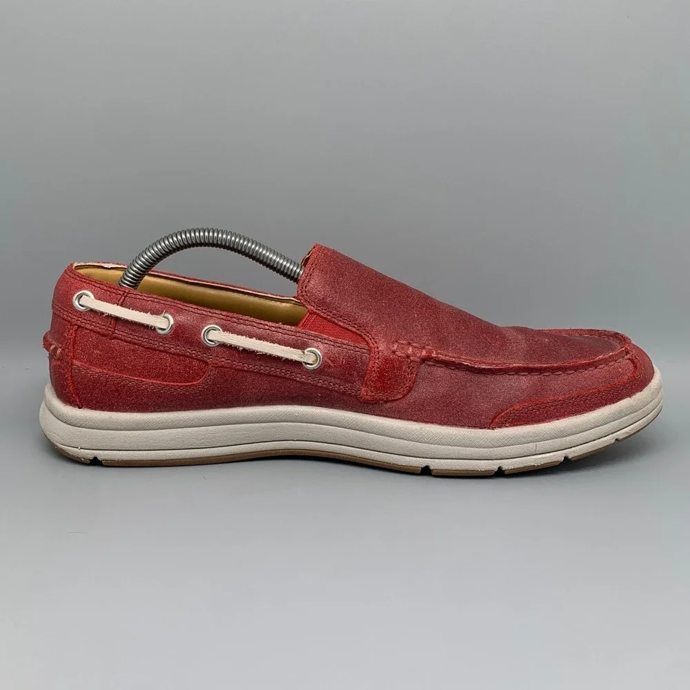 Cole Haan Pinch Weekender Red Suede Loafer Shoes C12438‎ Men's Sz 9.5